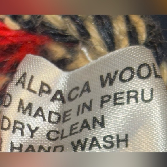 THE ALPACA CONNECTION HAND MADE PERU SWEATER/CARDIGAN MULTI COLORS XL NWOT - Picture 6 of 6